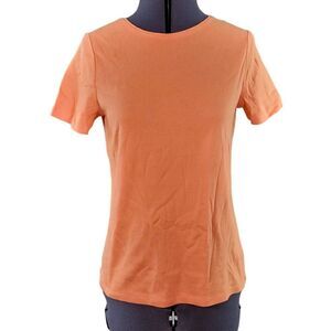 Talbots Orange Short Sleeve Cotton T-shirt Sz S